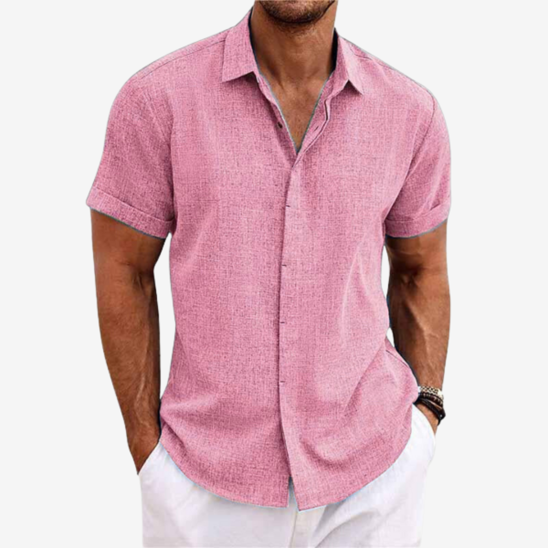 Lino Men's Short Sleeve Shirt | Premium Linen, Casual Style 6