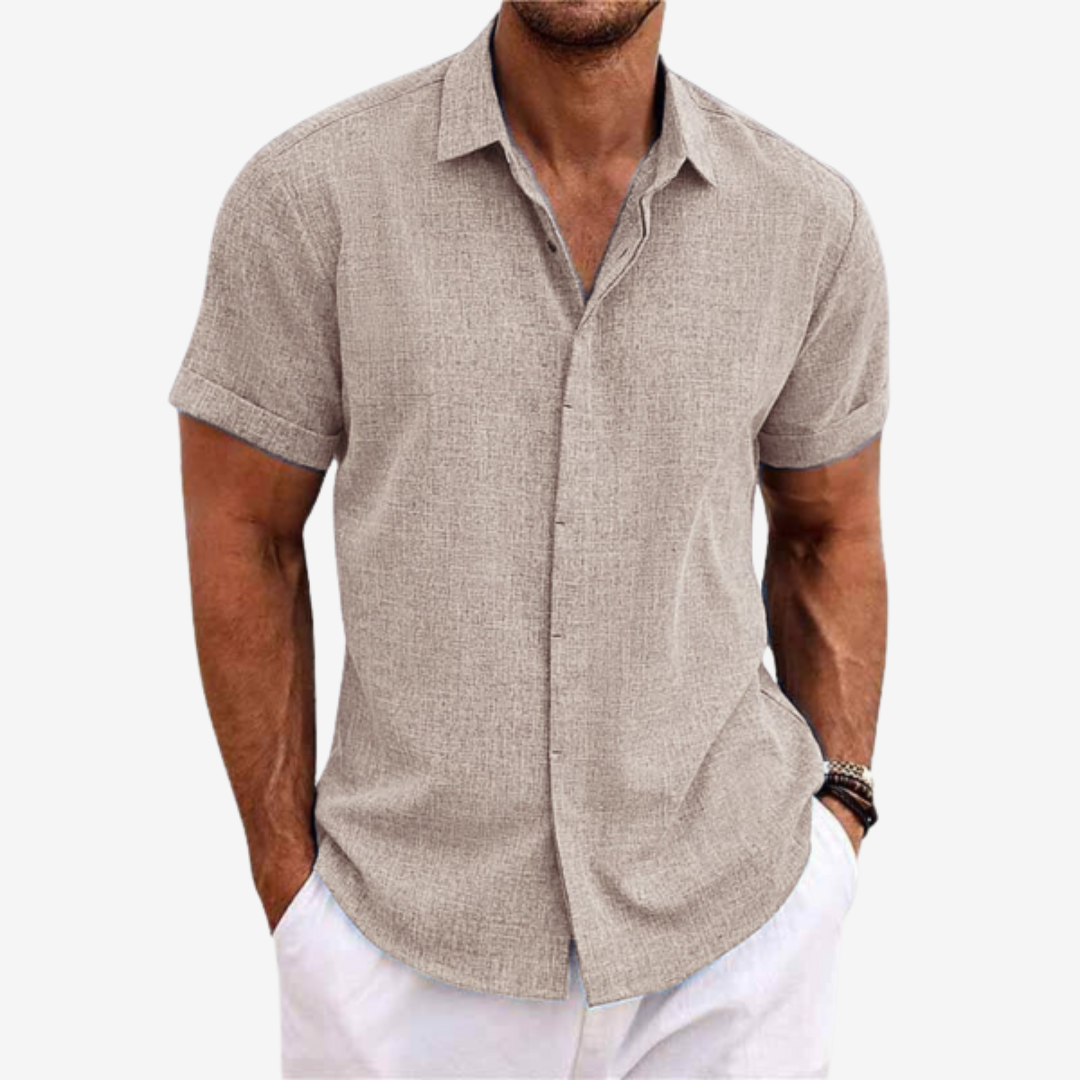 Lino Men's Short Sleeve Shirt | Premium Linen, Casual Style 7