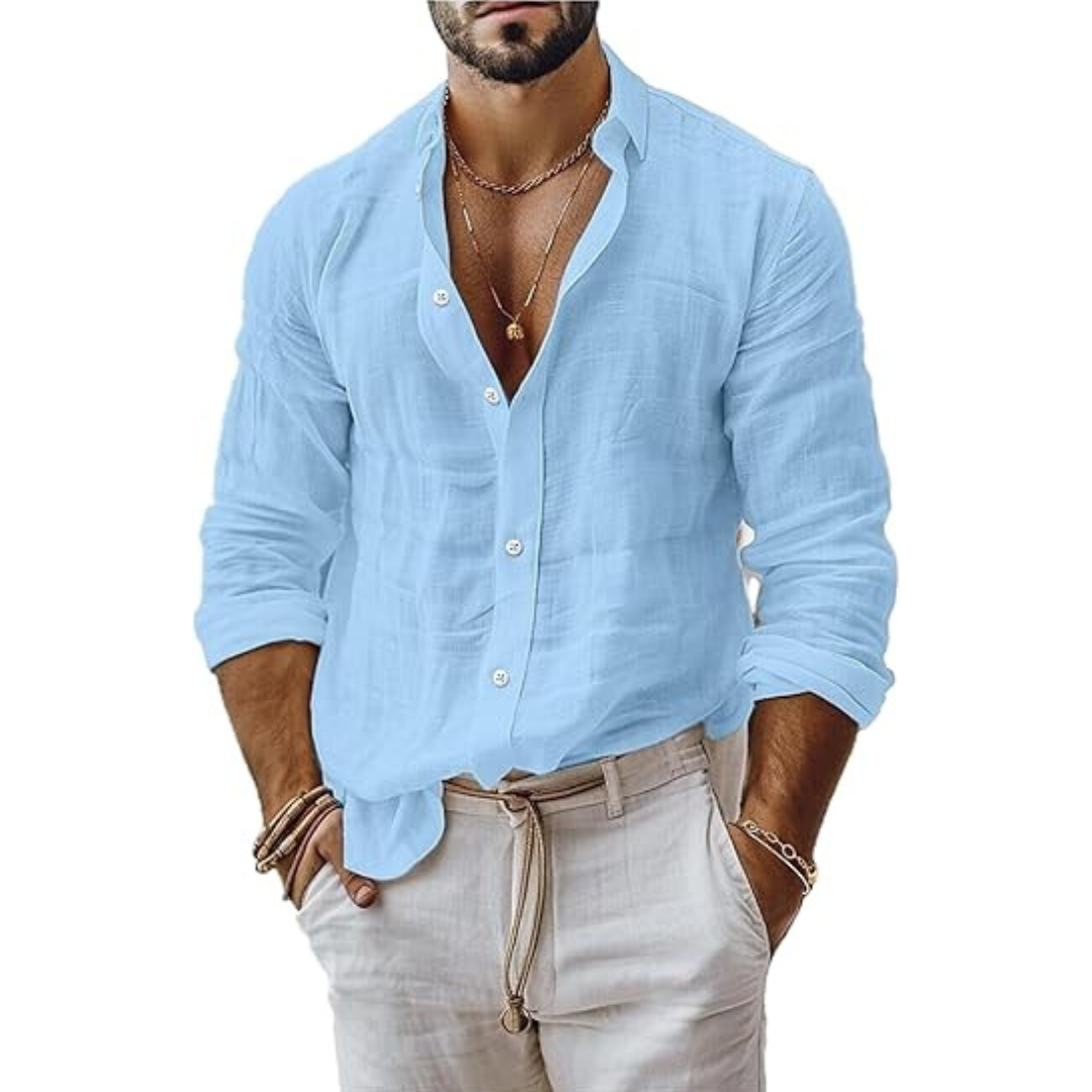 Lino Men's Slim Fit Shirt | Lightweight Linen, Summer Essential 2