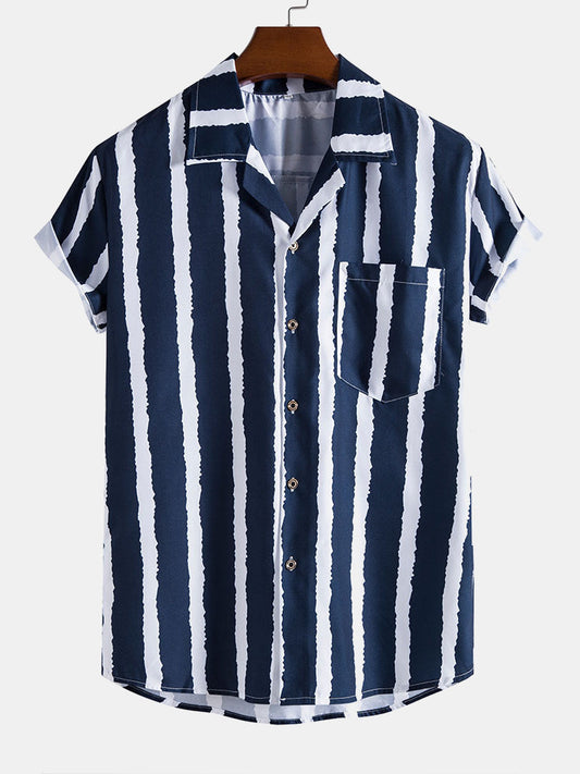 Luminous Men's Shirt | Lightweight Striped Fabric, Modern Fit 0