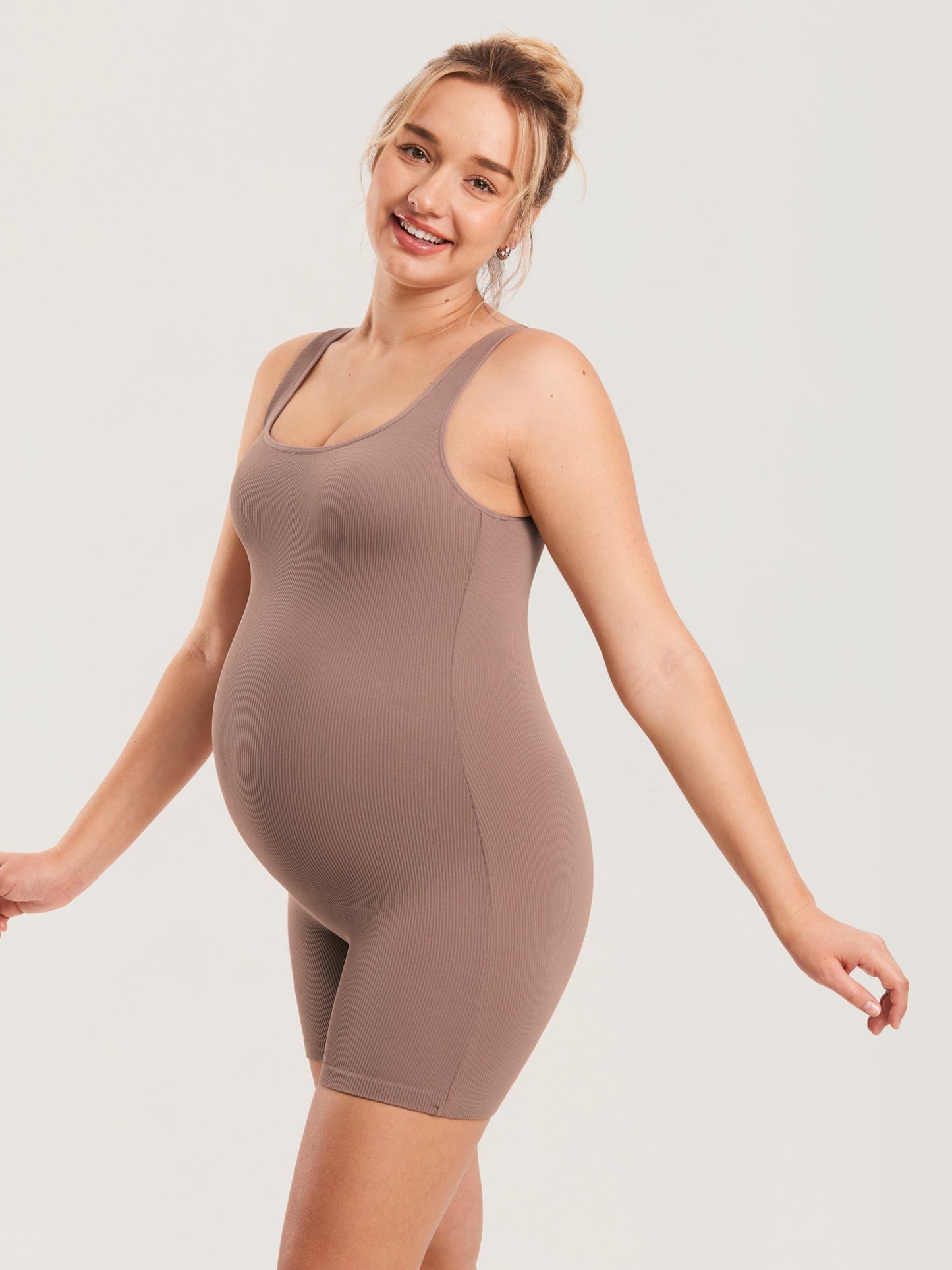 Ribbed Maternity Romper – Luvira