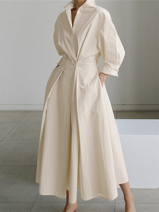 Mabel Women's Dress | Lightweight Fabric, Elegant Button Closure 0