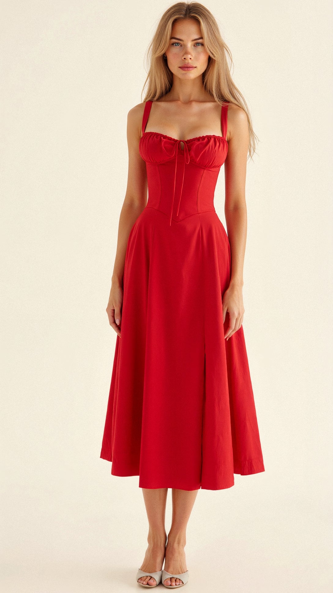 Mabel Women's Midi Dress | Corset Design, Elegant Summer Style 11
