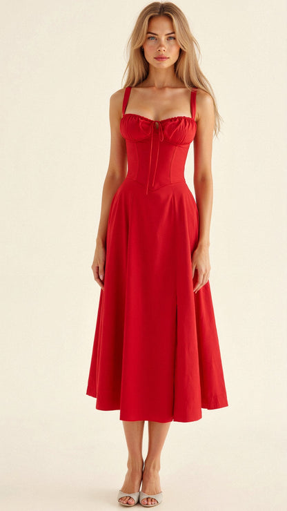 Mabel Women's Midi Dress | Corset Design, Elegant Summer Style 11