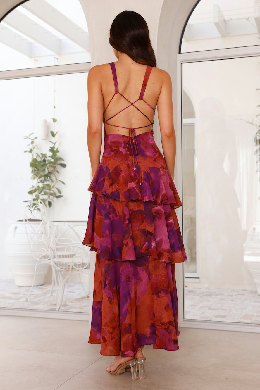 Layered chiffon maxi dress – Marais