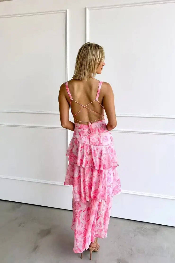 Layered chiffon maxi dress – Marais