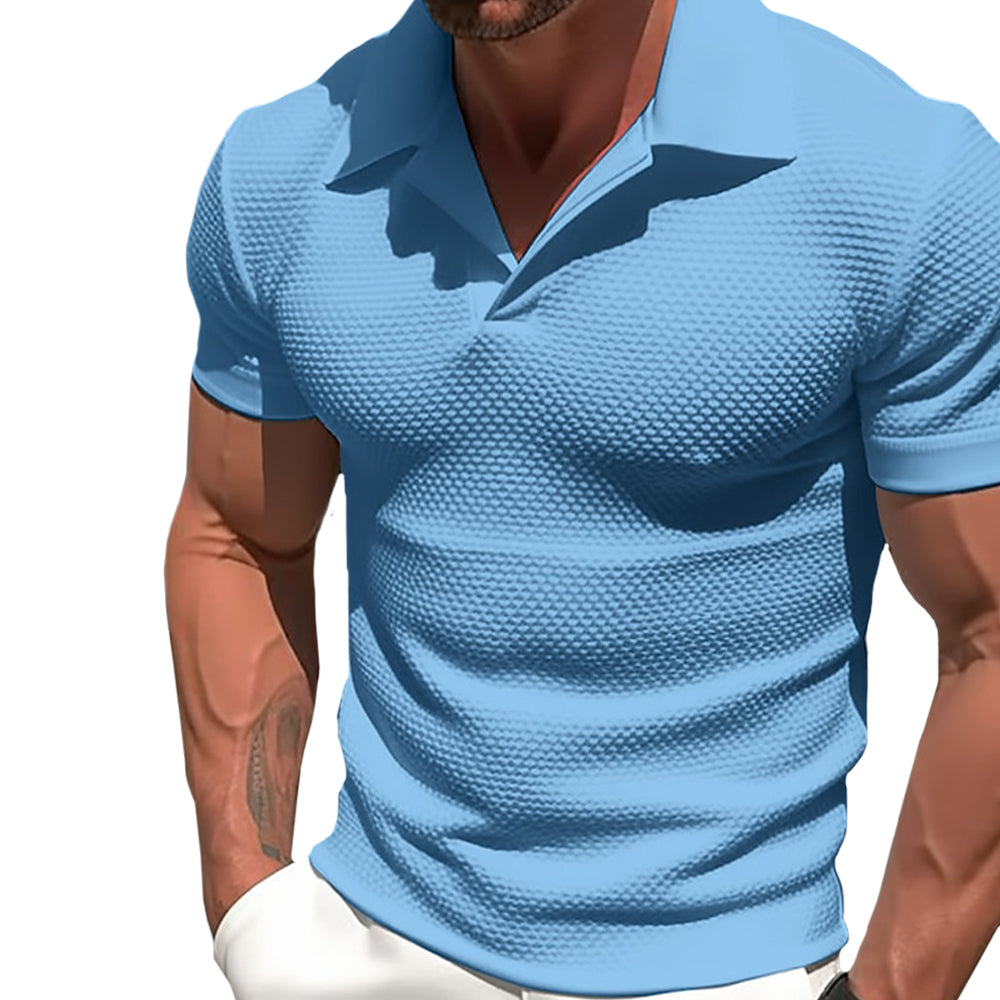 Max Men's Polo Shirt | Zipped Collar, Casual Style 2