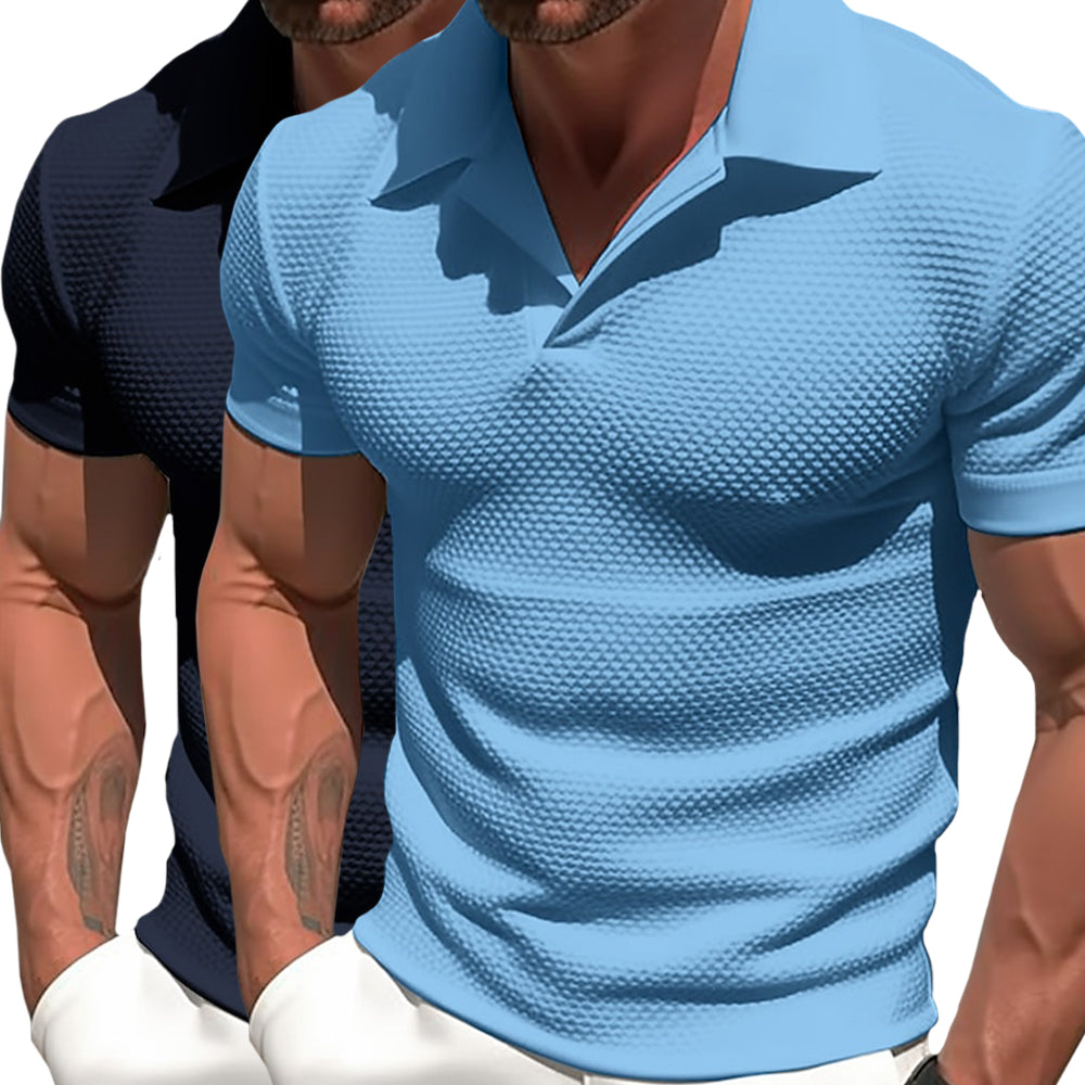 Max Men's Polo Shirt | Zipped Collar, Casual Style 6