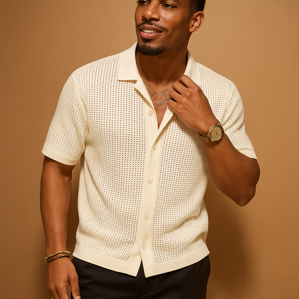 Max Men's Shirt | Lightweight Knitted Fabric, Short Sleeve 1