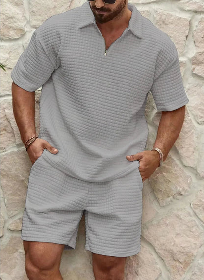 Max Men's Short Set | Waffle Knit, Casual 0