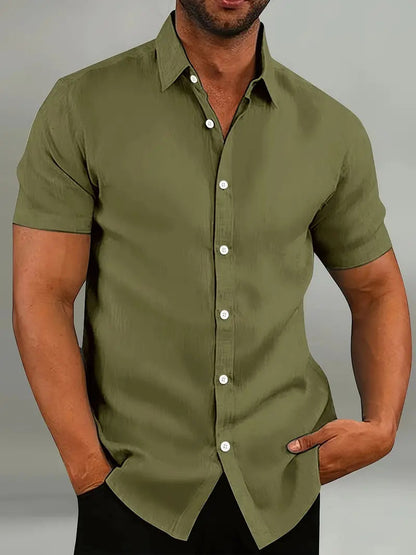 Max Men's Short Sleeve Button-Down Shirt | Lightweight Cotton 12