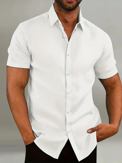Max Men's Short Sleeve Button-Down Shirt | Lightweight Cotton 17