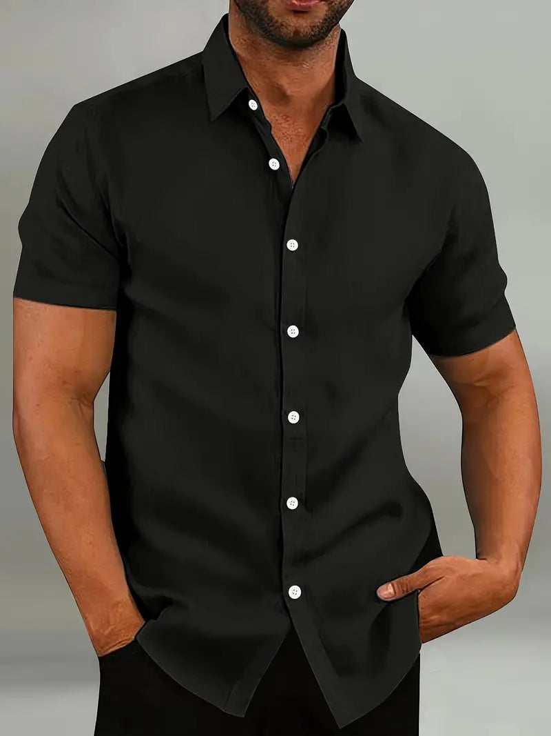 Max Men's Short Sleeve Button-Down Shirt | Lightweight Cotton 3