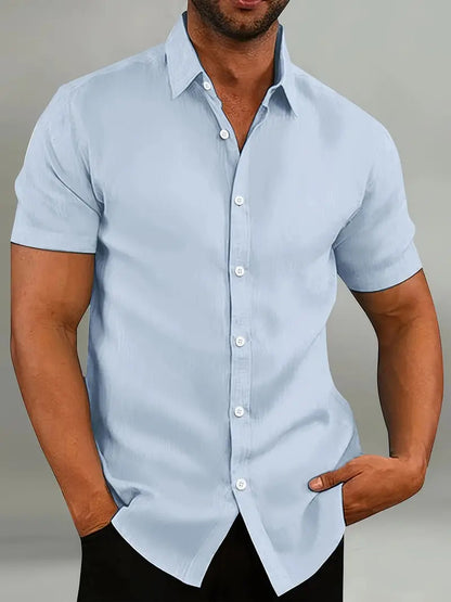 Max Men's Short Sleeve Button-Down Shirt | Lightweight Cotton 7