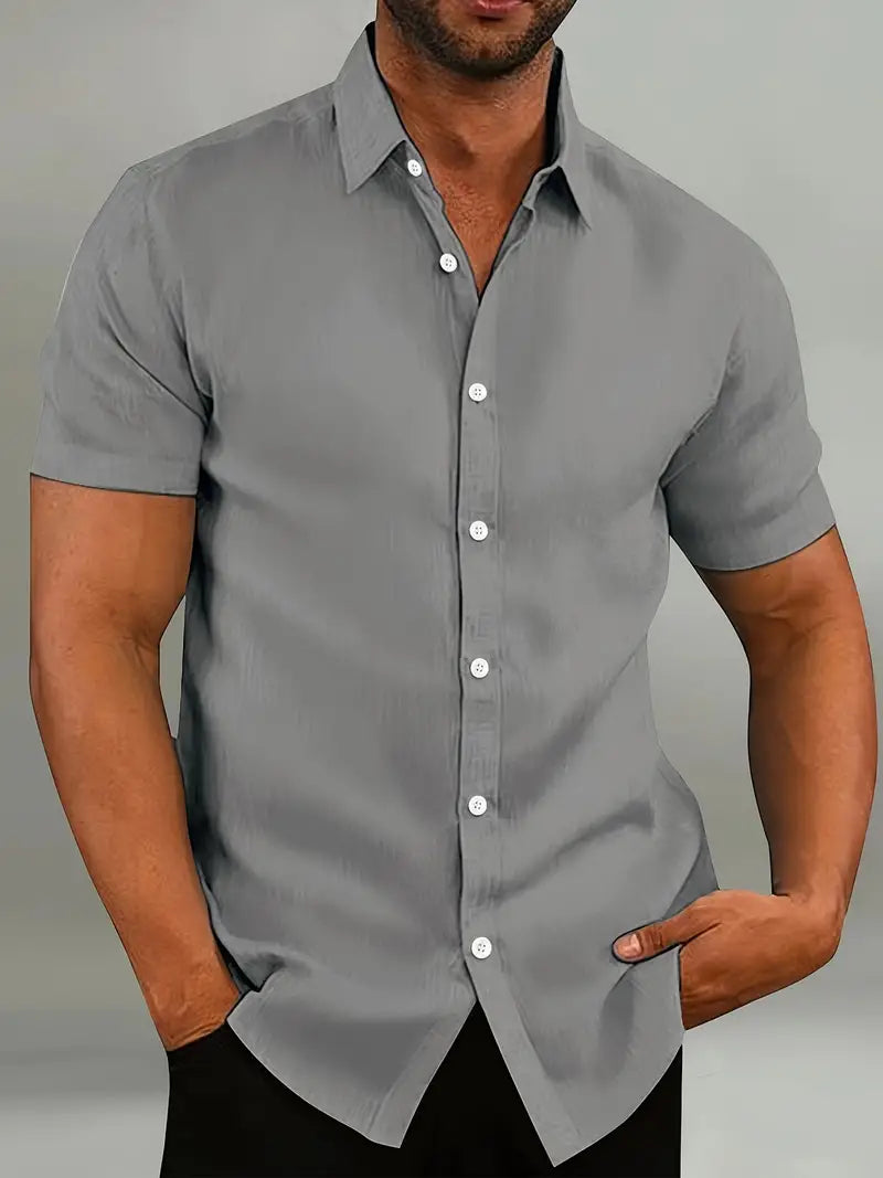 Max Men's Short Sleeve Button-Down Shirt | Lightweight Cotton 9