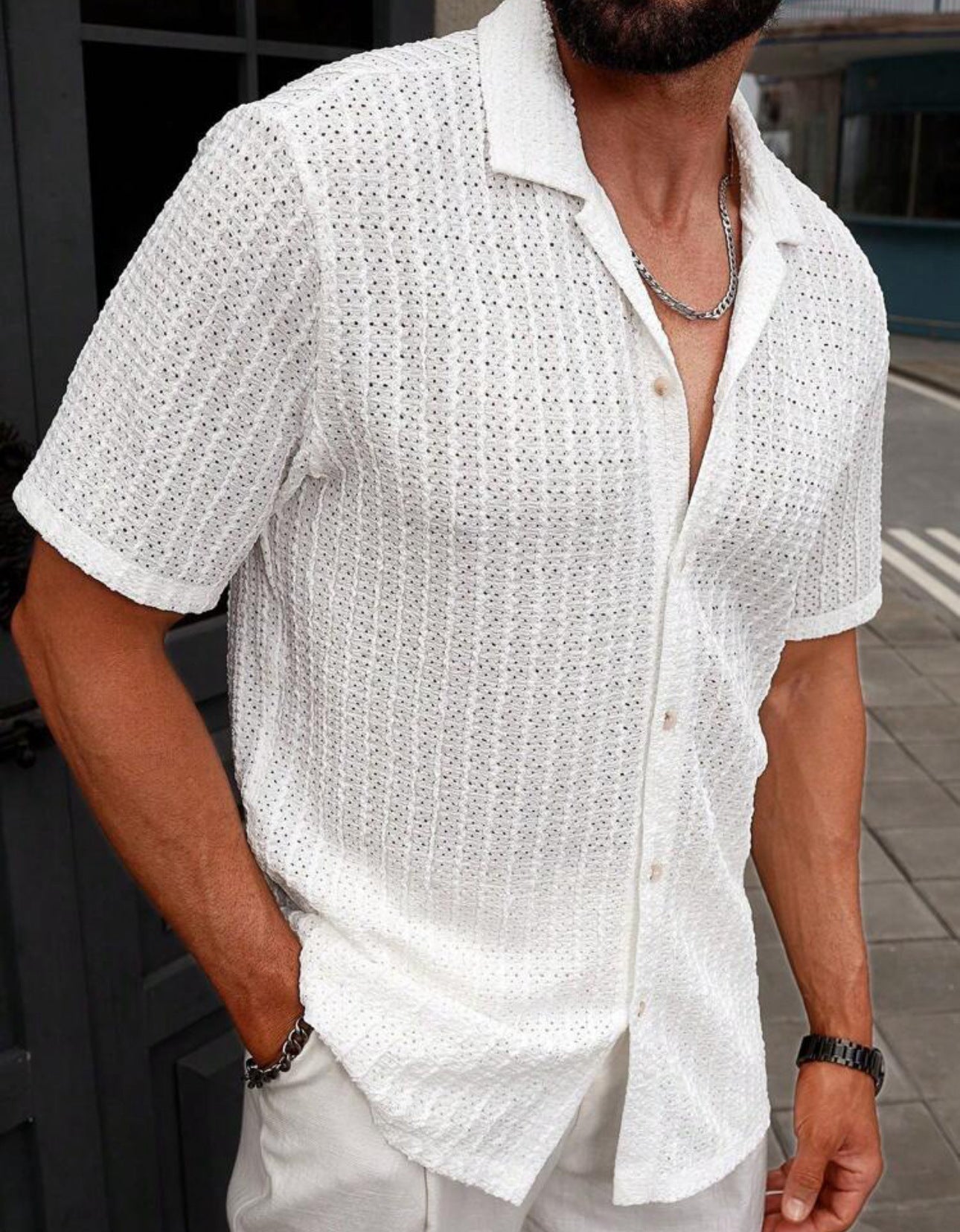 Max Men's Short Sleeve Shirt | Lightweight Linen Blend 6