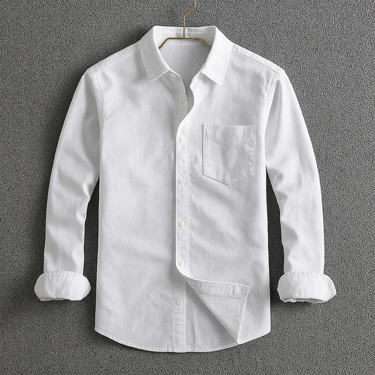 Max Men's White Dress Shirt | Organic Fabric Blend, Timeless Fit 0
