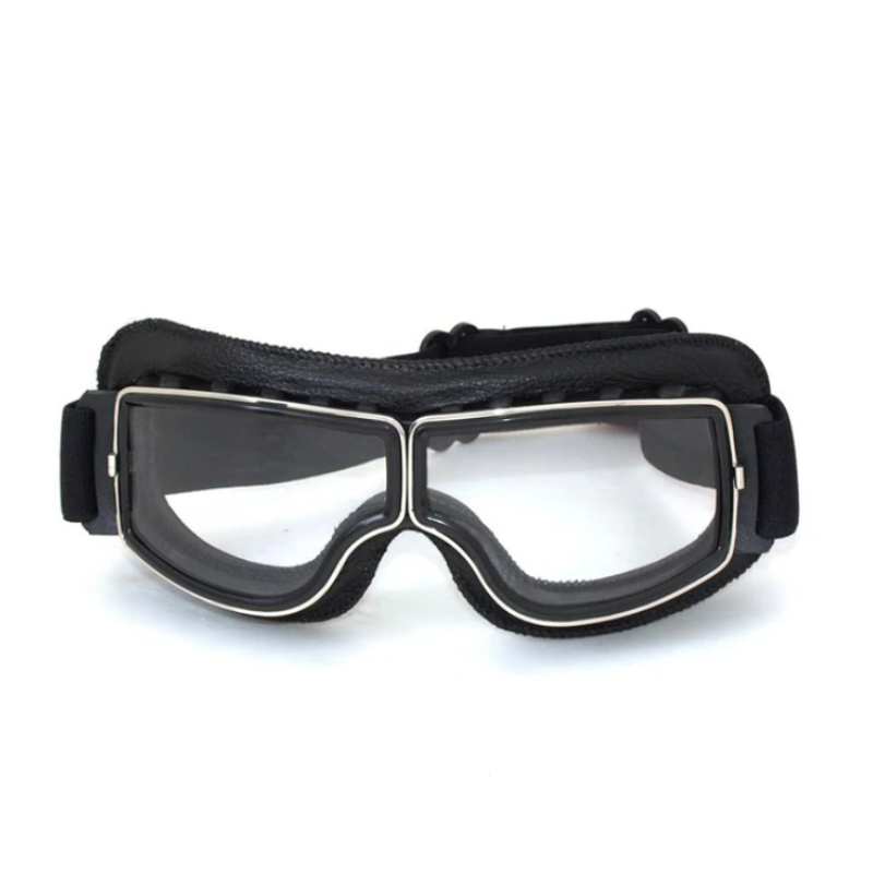 Max Unisex Motorcycle Goggles | Vegan Leather, Adjustable Fit 2