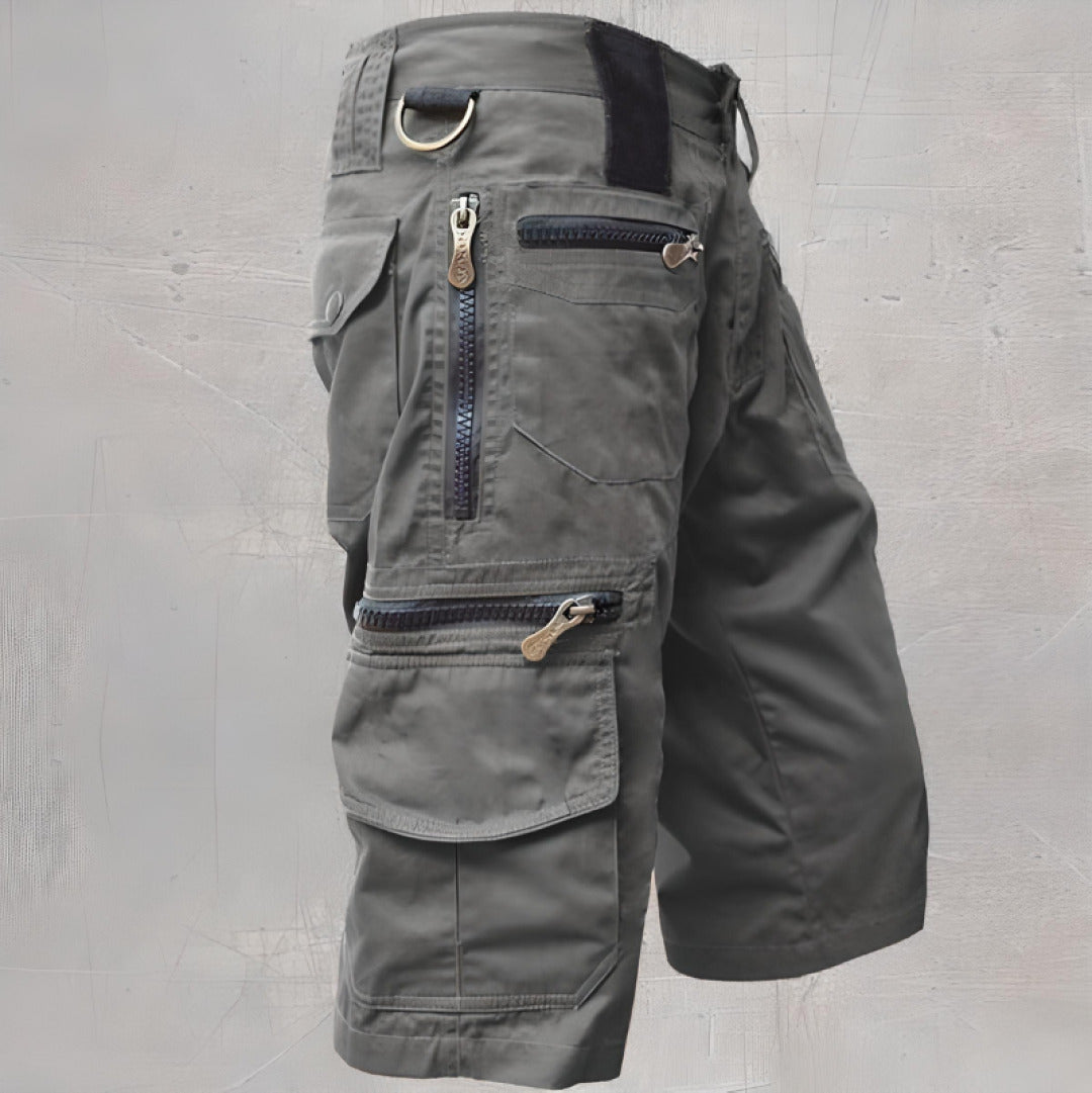 Clayton Men's Cargo Shorts | Durable Black Design with Adjustable Waistband