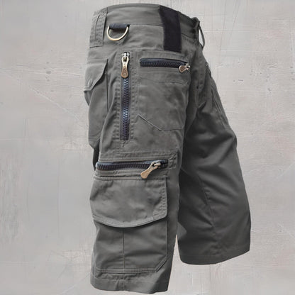 Clayton Men's Cargo Shorts | Durable Black Design with Adjustable Waistband
