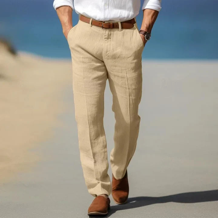 Kinetic Men's Linen Pants | Relaxed Fit Lightweight & Breathable