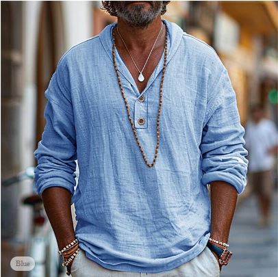 Edward Men's Linen Shirt | Lightweight Breathable Fabric