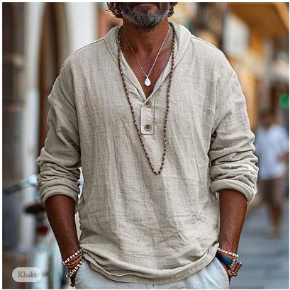 Edward Men's Linen Shirt | Lightweight Breathable Fabric