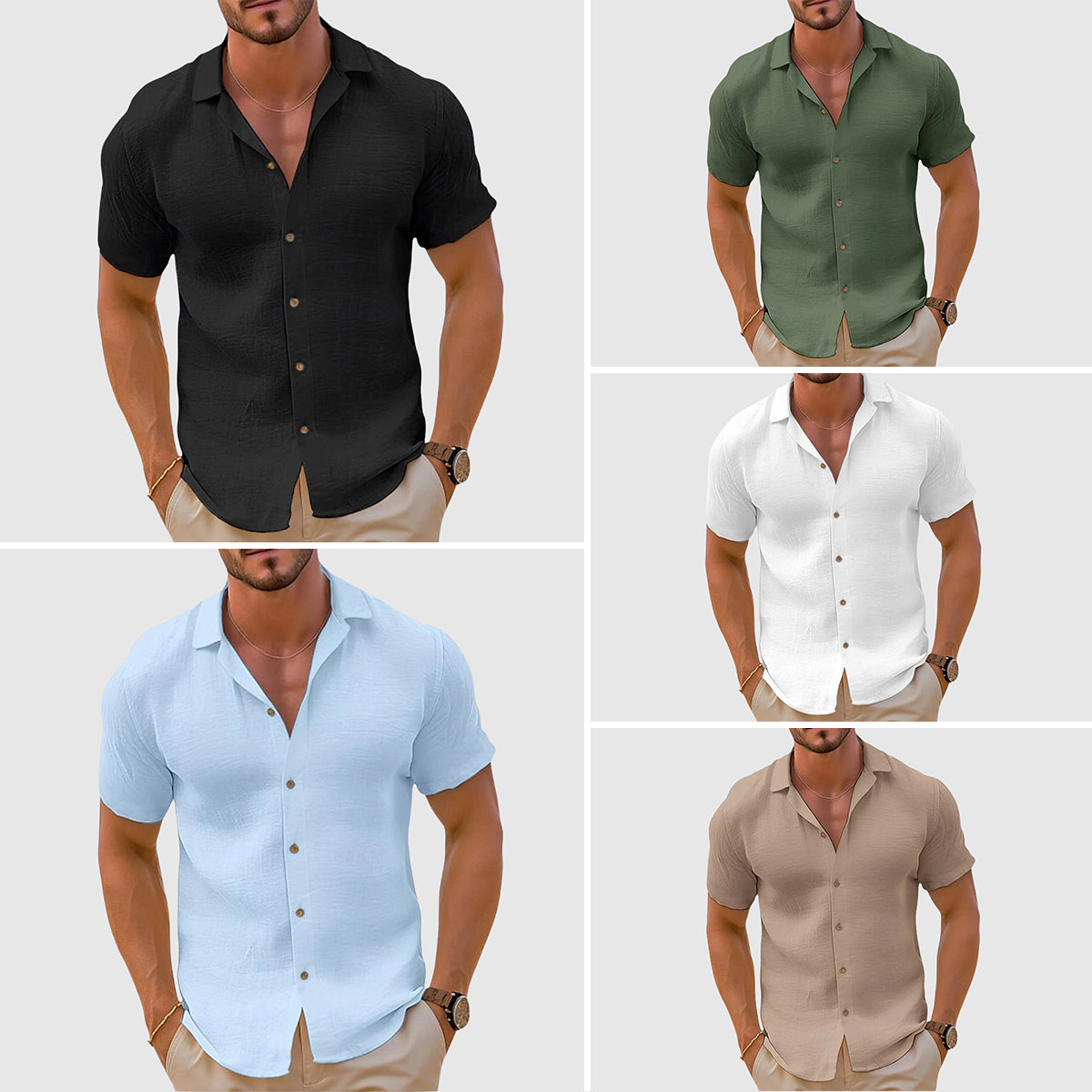 Men's Linen Shirt | Breathable Cotton-Linen Blend, Casual - Lorenzo