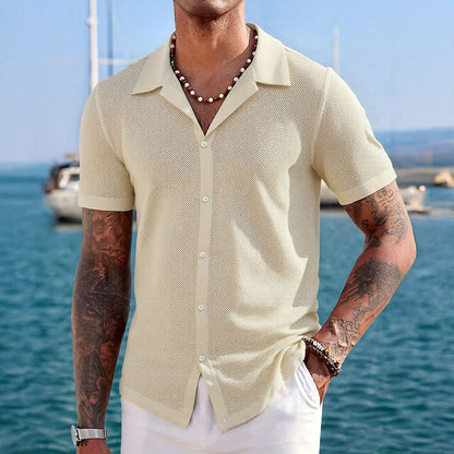 Miko Men's Knit Shirt | Silky Collar for Casual Elegance 2