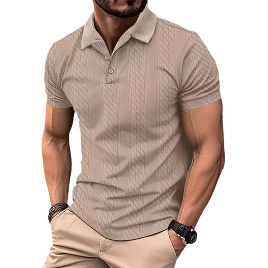 Miko Men's Polo Shirt | Jacquard Texture, Casual Elegance 0