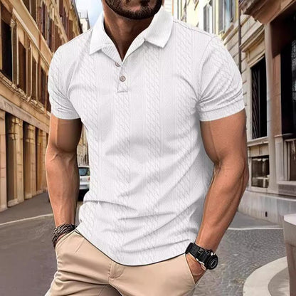 Miko Men's Polo Shirt | Jacquard Texture, Casual Elegance 7