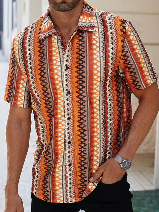 Textured Jacquard Holiday Shirt – Montari