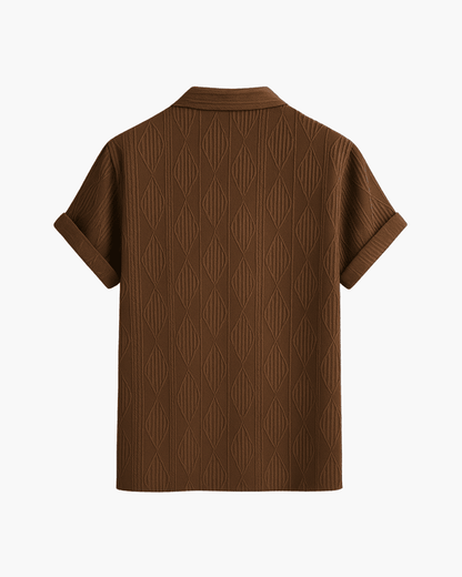 Geometric Jacquard Cuban Shirt – Montivo