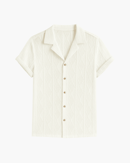 Geometric Jacquard Cuban Shirt – Montivo