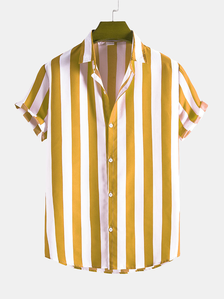 Pasha Men's Dress Shirt | Wide Stripe Design, Lightweight and Versatile 6