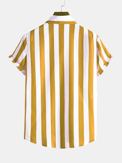 Pasha Men's Dress Shirt | Wide Stripe Design, Lightweight and Versatile 7