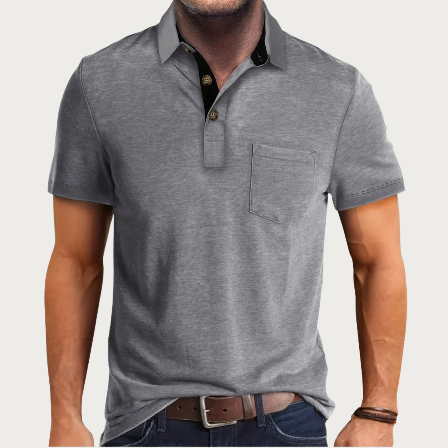 Classic cotton-blend polo shirt – Renlor