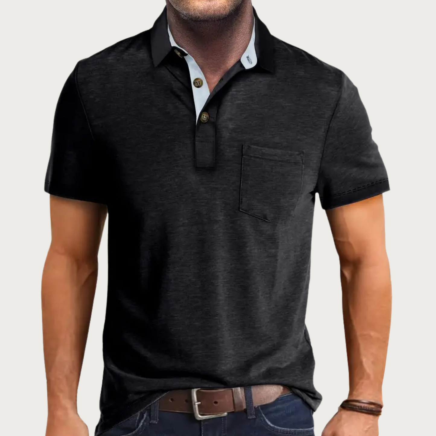 Classic cotton-blend polo shirt – Renlor