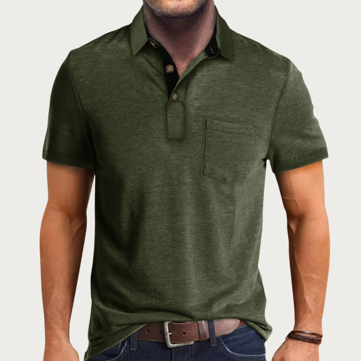Classic cotton-blend polo shirt – Renlor