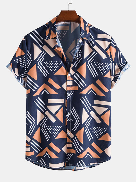 Patterned relaxed fit shirt – Rovaire