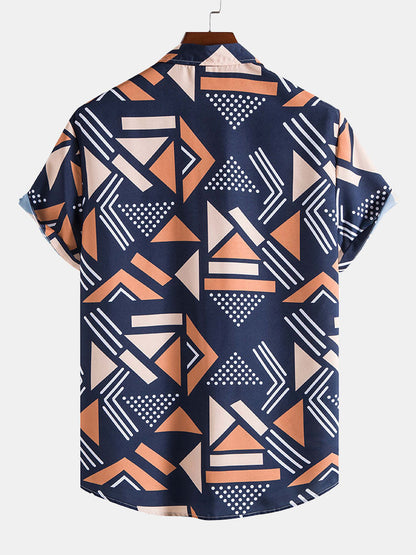 Patterned relaxed fit shirt – Rovaire