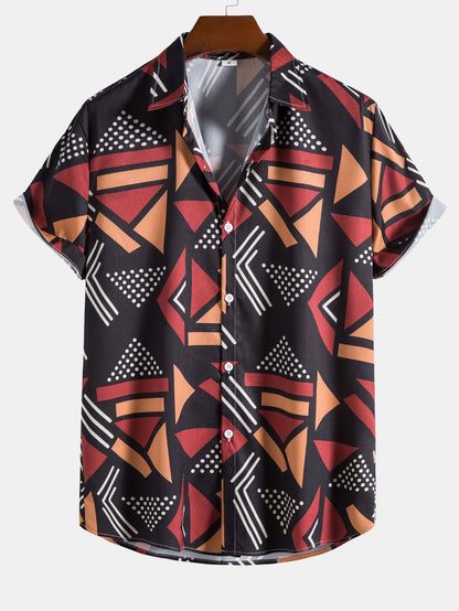 Patterned relaxed fit shirt – Rovaire
