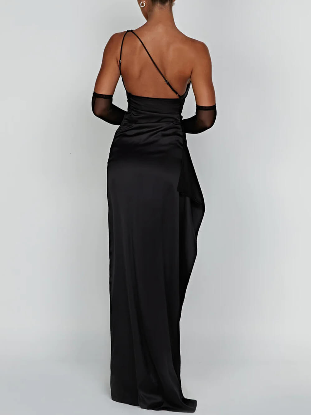 Selene Women's Maxi Dress | Luxurious Satin, Elegant Slit 2
