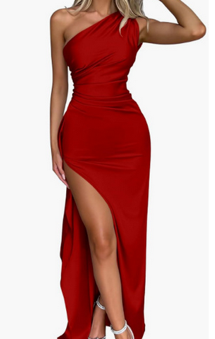 Selene Women's Maxi Dress | Luxurious Satin, Elegant Slit 7
