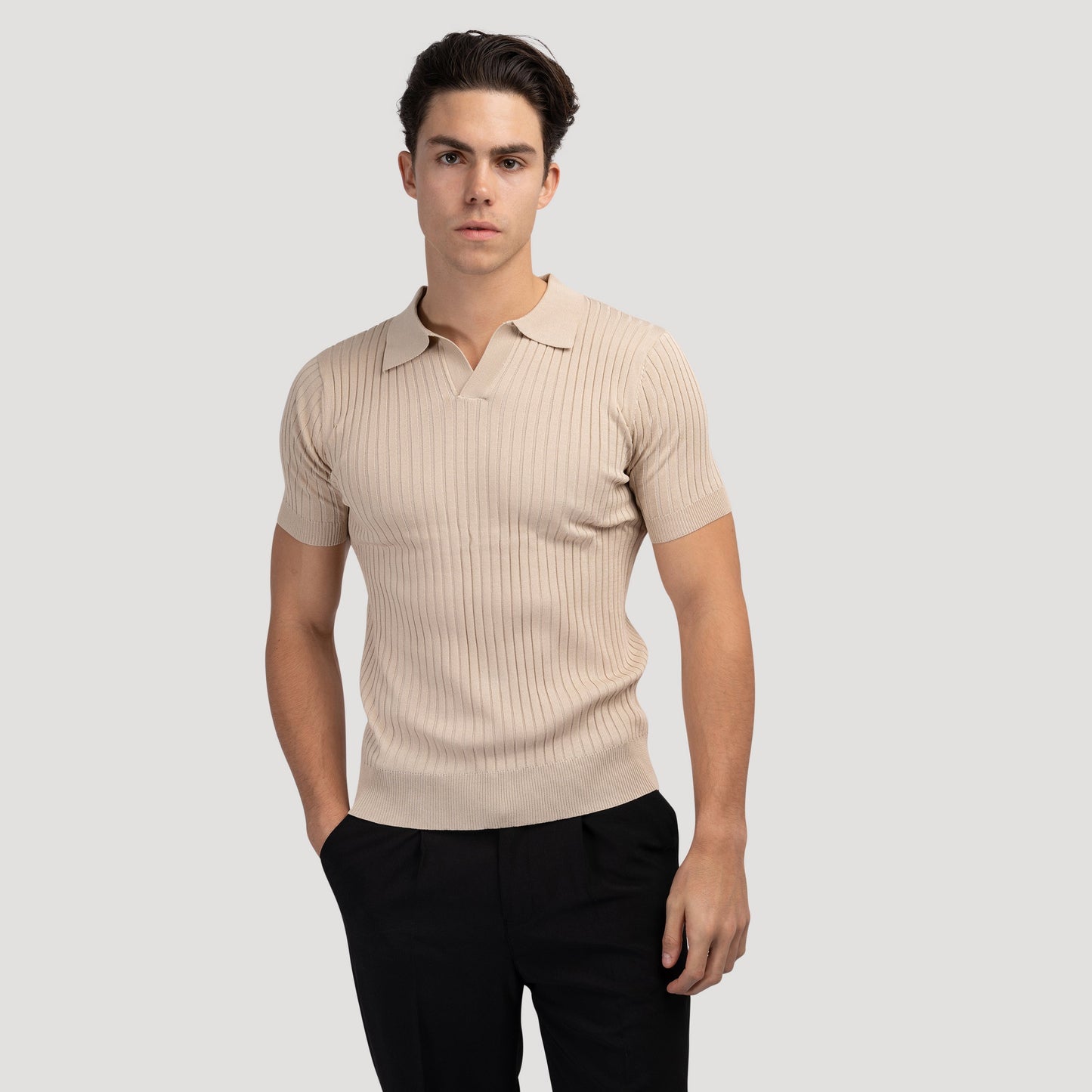 Textured Knit Polo – Selvino