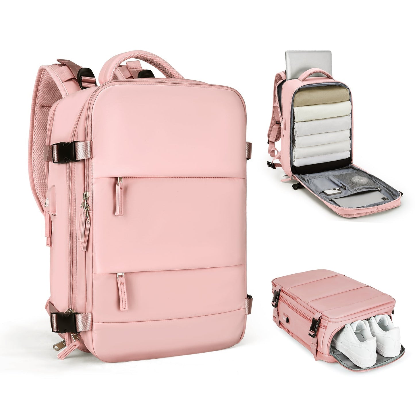 Smart Expandable Travel Backpack with 45L Capacity, Lightweight and Durable Rucksack with Laptop Compartment for Men and Women 12