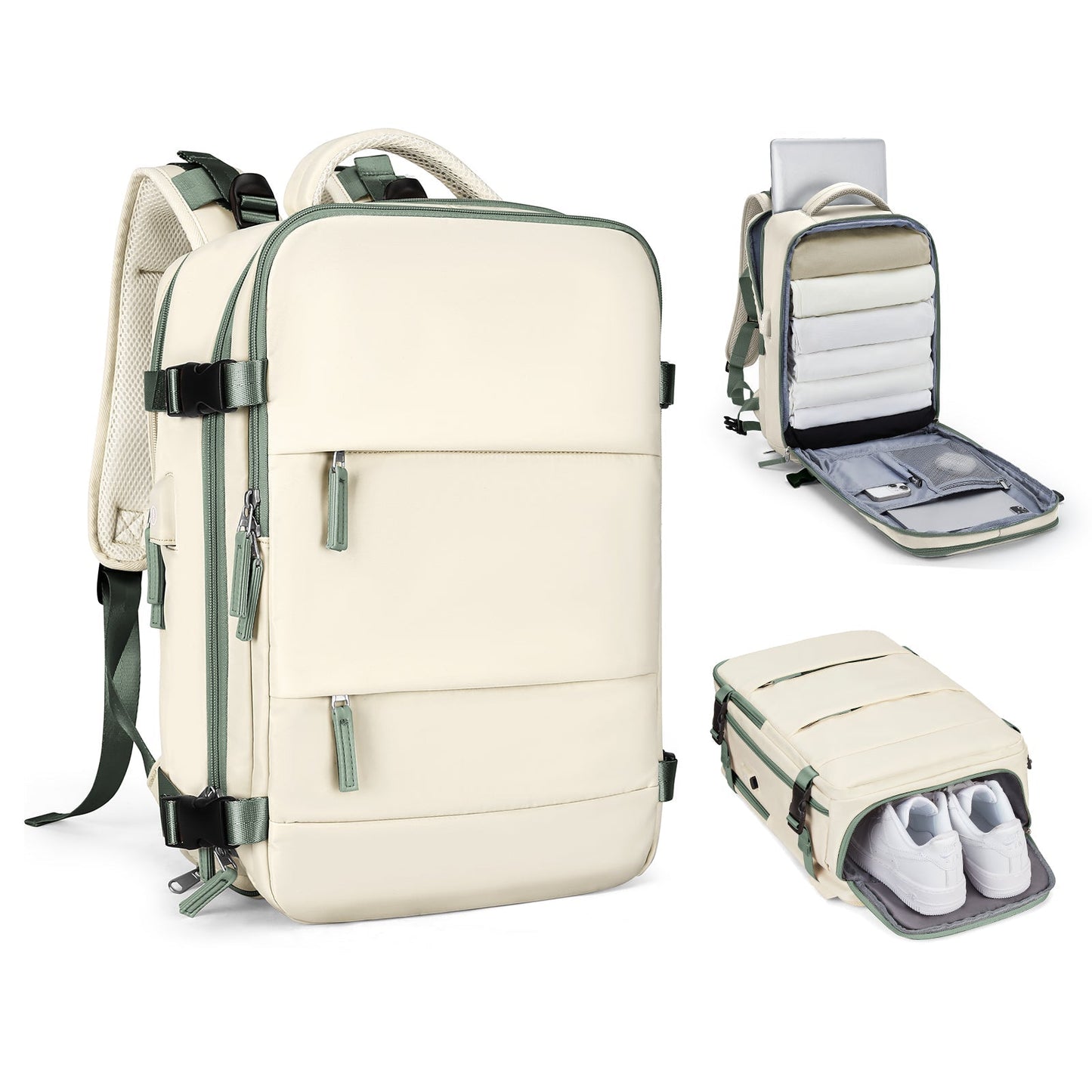 Smart Expandable Travel Backpack with 45L Capacity, Lightweight and Durable Rucksack with Laptop Compartment for Men and Women 14