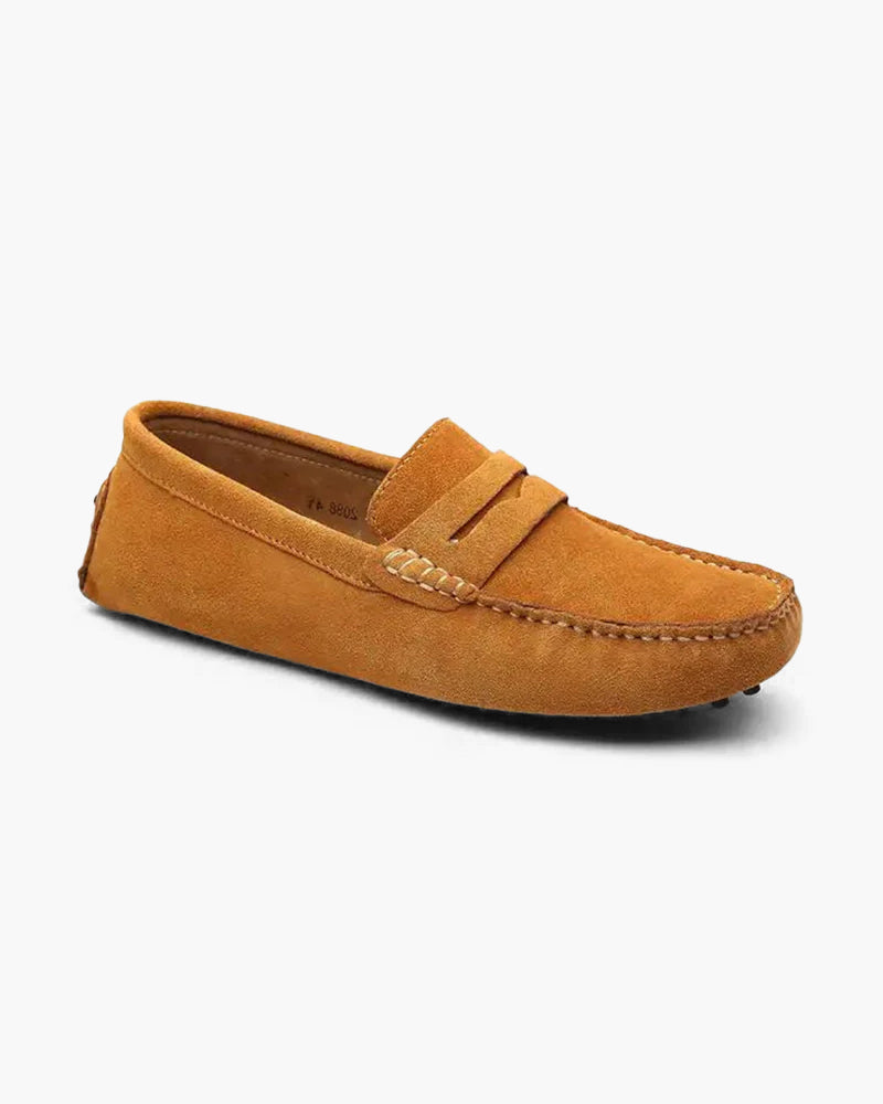 Men’s Suede Penny Loafers – Valerno