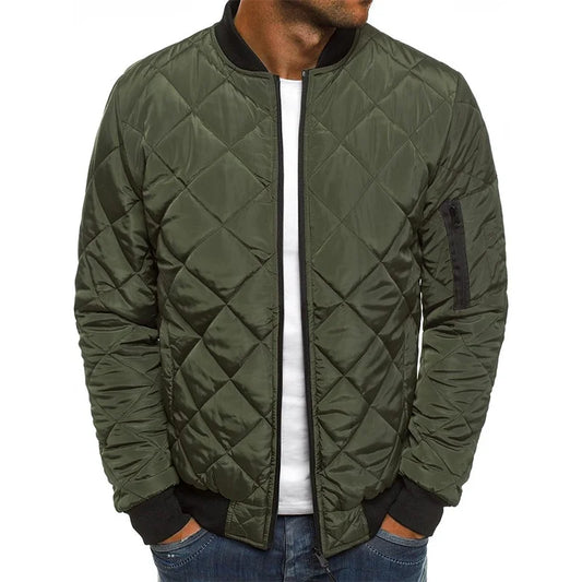 Men’s diamond-patterned cotton jacket – Velmor