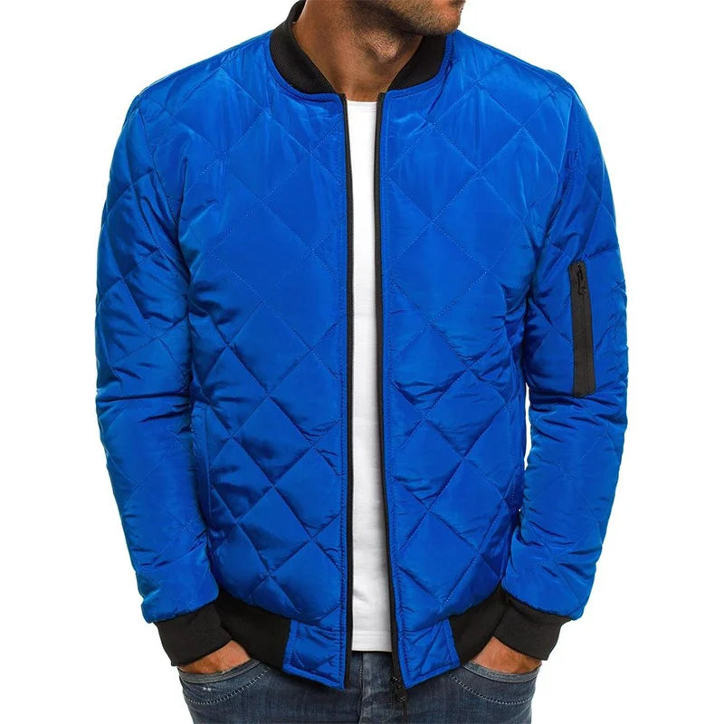 Men’s diamond-patterned cotton jacket – Velmor